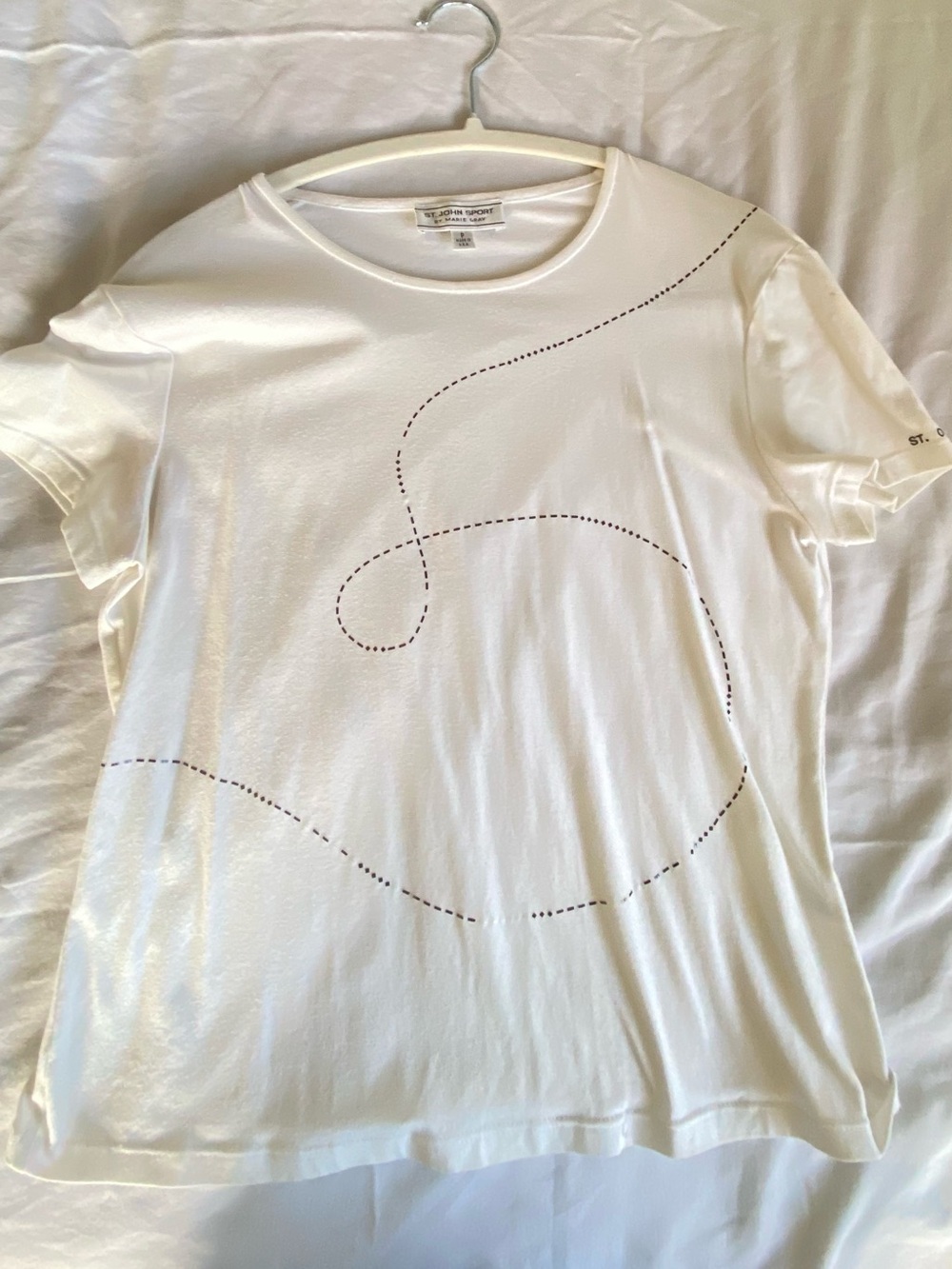 St. John Sport by Marie Gray white t-shirt size P